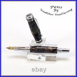 Pen HandMade Writing Ball Point Fountain Boxelder Burl Wood Pens VIDEO 1420