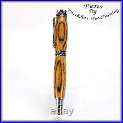 Pen HandMade Writing Ball Point Fountain Exotic Bocote Wood Pens VIDEO 1387a