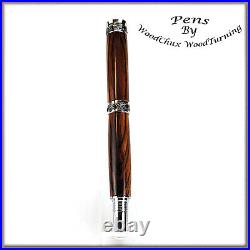 Pen HandMade Writing Ball Point Fountain Exotic Cocobolo Wood Pens VIDEO 1388a