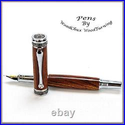 Pen HandMade Writing Ball Point Fountain Exotic Cocobolo Wood Pens VIDEO 1388a