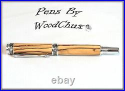Pen HandMade Writing Ball Point Fountain Exotic Olive Wood Pens SEE VIDEO 1266