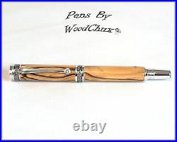Pen HandMade Writing Ball Point Fountain Exotic Olive Wood Pens SEE VIDEO 1266a