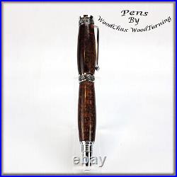 Pen HandMade Writing Ball Point Fountain Exotic Snake Wood Pens VIDEO 1390a