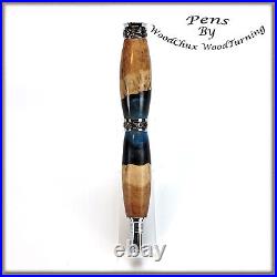 Pen HandMade Writing Ball Point Fountain Mallee Burl & Resin Wood Pens 1451