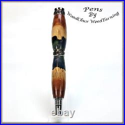Pen HandMade Writing Ball Point Fountain Mallee Burl & Resin Wood Pens 1453
