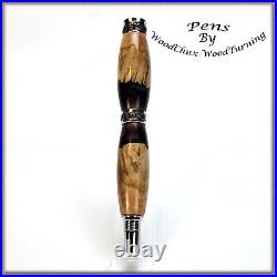 Pen HandMade Writing Ball Point Fountain Mallee Burl & Resin Wood Pens 1454