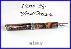 Pen HandMade Writing Ball Point Fountain Maple Burl Wood Pens SEE VIDEO 1268a
