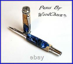 Pen HandMade Writing Ball Point Fountain Maple Burl Wood Pens SEE VIDEO 1278a