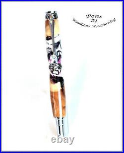 Pen HandMade Writing Ball Point Fountain Maple Burl Wood Pens SEE VIDEO 1309a
