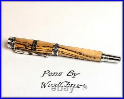 Pen HandMade Writing Ball Point Fountain Olive Wood Pens SEE VIDEO 1279