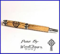 Pen HandMade Writing Ball Point Fountain Olive Wood Pens SEE VIDEO 1279