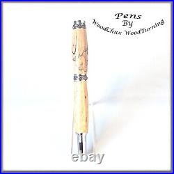 Pen HandMade Writing Ball Point Fountain Spalted Tamarind Pens SEE VIDEO 1329a