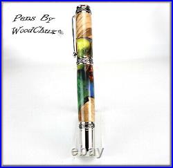 Pen Handmade Stunning Maple Burl Wood Rollerball Or Fountain Pens VIDEO 1234
