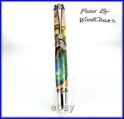 Pen Handmade Stunning Maple Burl Wood Rollerball Or Fountain Pens VIDEO 1234a