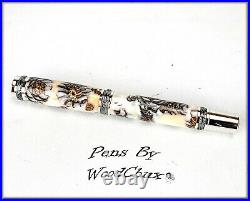 Pen Handmade Stunning Mini Pine Cones Rollerball Or Fountain ART SEE VIDEO 1143a
