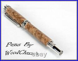 Pen Pens HandMade Writing Ball Point Fountain Maple Burl Wood SEE VIDEO 1130