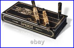 Pen and Fountain Pen Set Serbia 585A packed in a luxurious wooden box