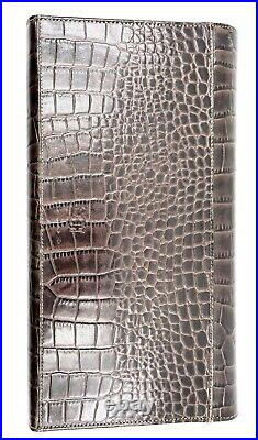 Penvelope 13 Fountain Pen Case Crocodile Brown Leather Franklin-Christoph New