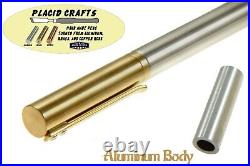 Placid Crafts Handmade Raw Series Brass & Aluminum Fountain Pen / #368