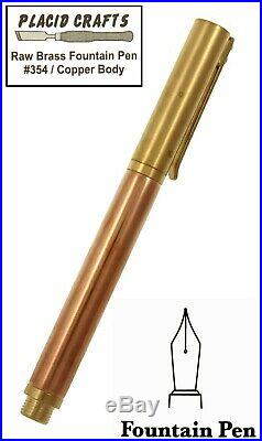 Placid Crafts Handmade Raw Series Brass & Copper Fountain Pen / #354