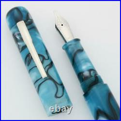 Ranga 4C Acrylic Fountain Pen Blue Pearl, Hand Made, JoWo #6 Nib C/C (New)