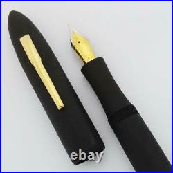 Ranga 8B Ebonite Fountain Pen Black Matte, Hand Made, JoWo #6 Nib C/C (New)