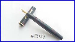 Ranga Ebonite Fountain Pen-majestic Model-flat Shape-german Bock Nib & Converter