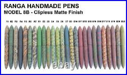 Ranga Handmade Ebonite Fountain Pen-model 8b-clipless Matte-german Nib&converter