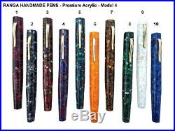 Ranga Handmade Premium Acrylic Model 4 Fountain Pen-german Nib & Converter