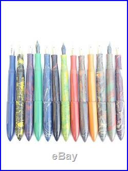 Ranga Handmade Premium Ebonite Cliples Fountain Pen-model 8b-14 Color-german Nib