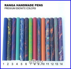 Ranga Handmade Premium Ebonite Fountain Pen -model 8b-13 Colors-german Nibs