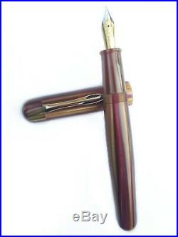 Ranga Handmade Splendour Round-acrylic Stripes-fountain Pen-german Nib&converter