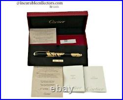 Rare Cartier Gold Foils Limited Edition 1847 Pieces Fountain Pen 2005