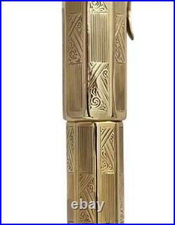 Rare Montblanc N 2 585 Gold Octagonal Fountain Pen Germany 1930 Sarastro