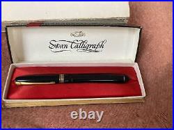 SWAN CALLIGRAPH MABIE Todd, LEVERLESS PEN TWIST FILLER, ENGLAND Preowned
