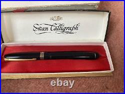 SWAN CALLIGRAPH MABIE Todd, LEVERLESS PEN TWIST FILLER, ENGLAND Preowned
