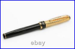 Silver Fountain Pen Gold Swan M Nib Handmade Converter and Cartridges