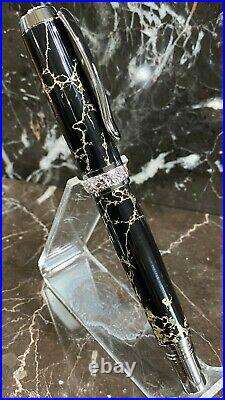 Stunning Black TruStone Fountain Pen Hand Made by HTC Creations