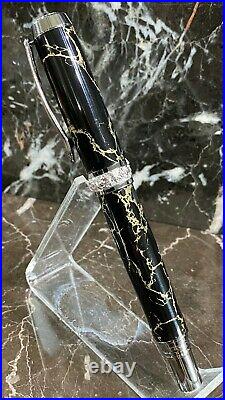 Stunning Black TruStone Fountain Pen Hand Made by HTC Creations