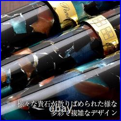 The Creation Gemstones Fountain Pen Handmade Craft Limited Nib/F/M NWB converter