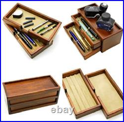 Toyooka Craft Fountain Pen Box for 8 Pens Kingdom Notes Original Wooden Japan