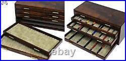 Toyooka Craft Kingdom Note Bespoke Wooden Fountain Pen Box 5 Drawers For Storage