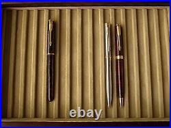 Toyooka Craft SC112 Pen Tray 15 fountain pens Alder wood with Fixed Lid