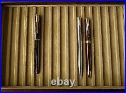 Toyooka Craft Wooden Pen tray (With fixed lid) sc112 tray of 15 fountain pens