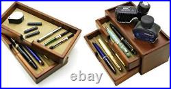 Toyooka Craft Wooden fountain pen box 2 drawers Kingdom Note for 8 bespoke YI07