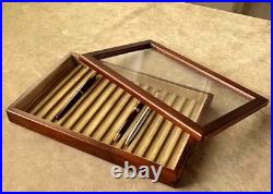 Toyooka craft Stackable Fountain pen tray with lid for 15 pens Handcrafte