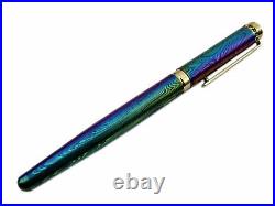 Unique Handmade Damascus Steel Fountain Pen With Rainbow Colours A. K-39