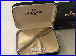 Vintage AURORA Silver & Gold Details Fountain Pen FOR PARTS REPAIR