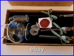 Vintage Handmade Rubinato Glass Fountain Pen set with ink well from Italy