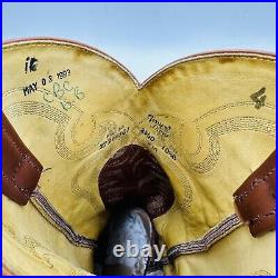 Vintage Tony Lama Mens 10.5 D Lizard Honey Brown Exotic Western Cowboy Boots EUC